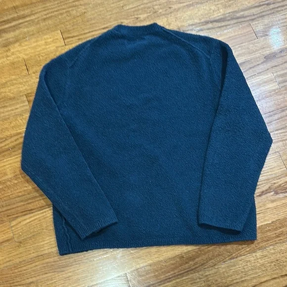 All Saints Teal Blue Crewneck Sweater Classic Knit Design - Picture 3 of 3